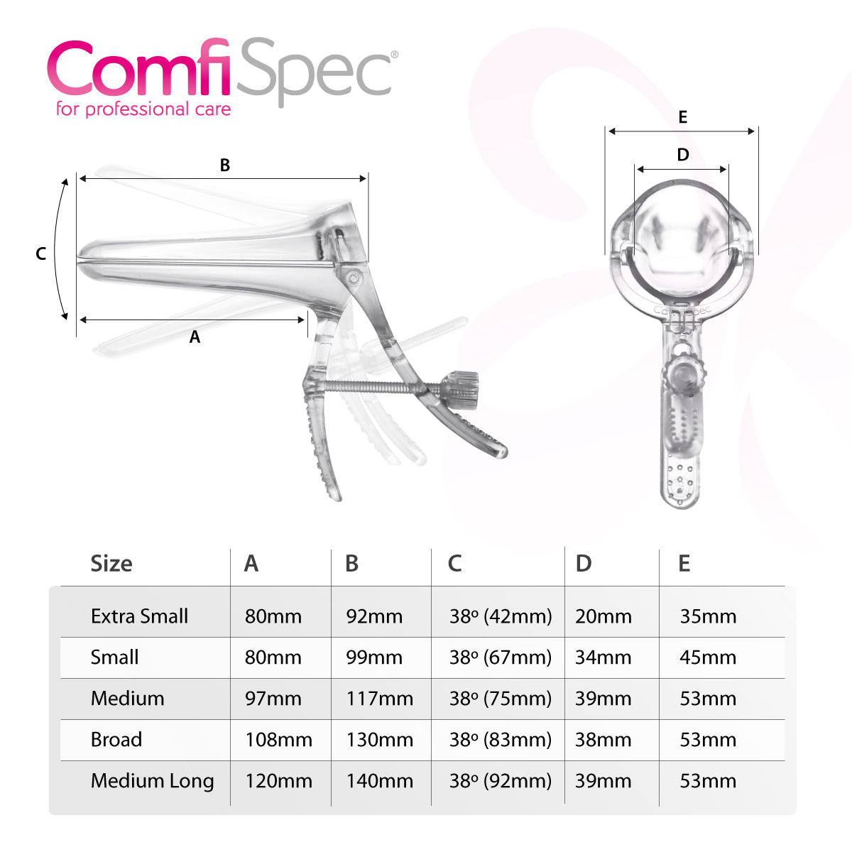 ComfiSpec® Speculum with Lock Extra Small ( previously known as Virgin) x25