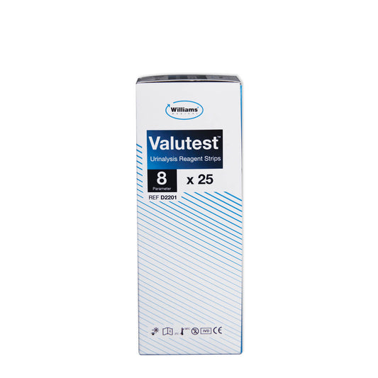 WMS Valutest Urinalysis Reagent Strips (8 Parameter) x 25