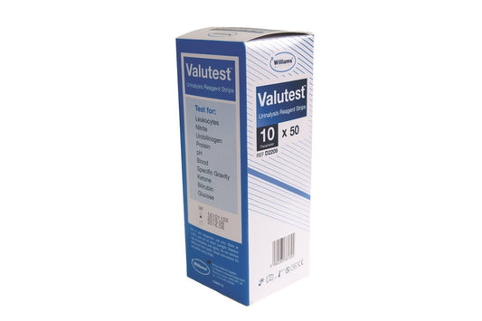 WMS Valutest Urinalysis Reagent Strips (10 Parameter) x50