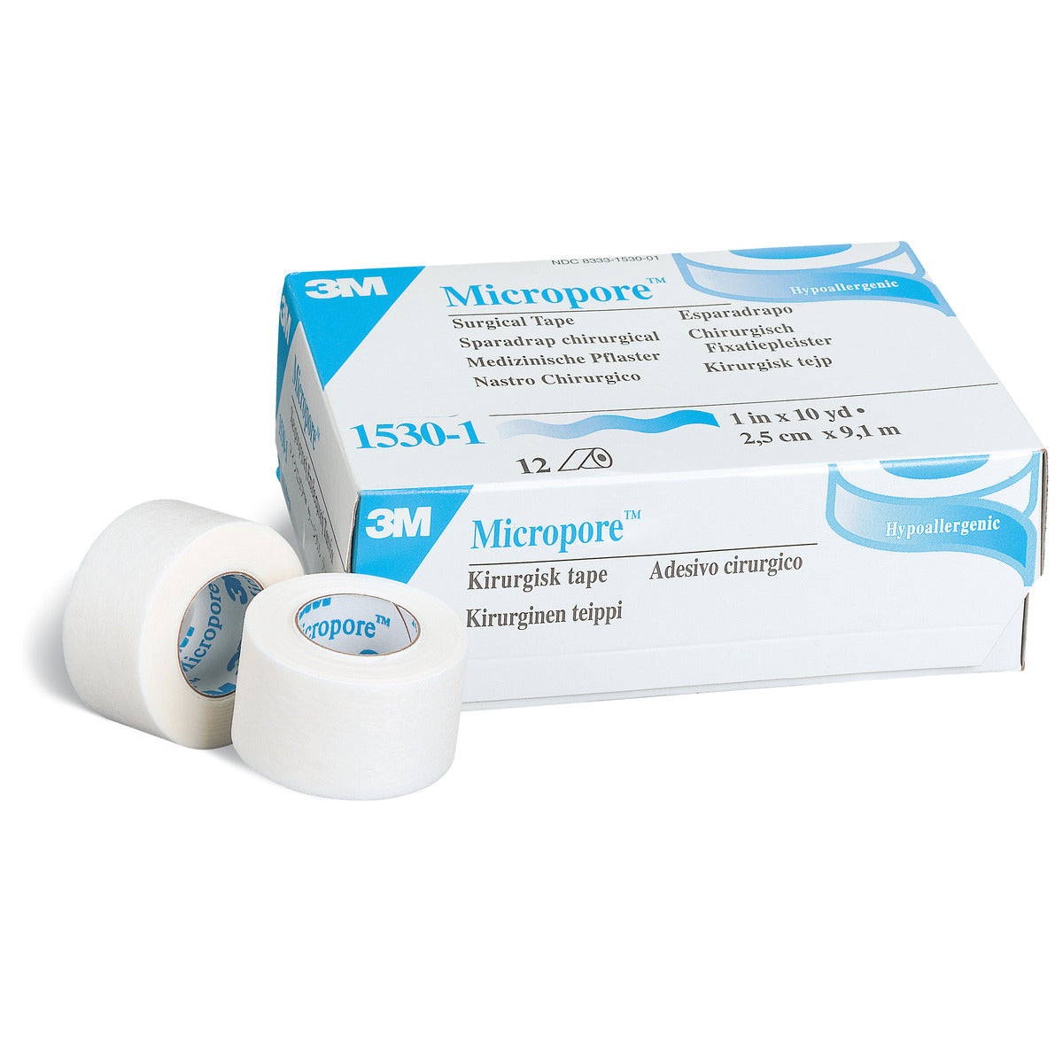 3M Micropore Value Pack 2.5cm x 9.1m x 12 rolls