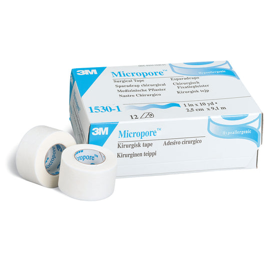 3M Micropore Value Pack 2.5cm x 9.1m x 12 rolls