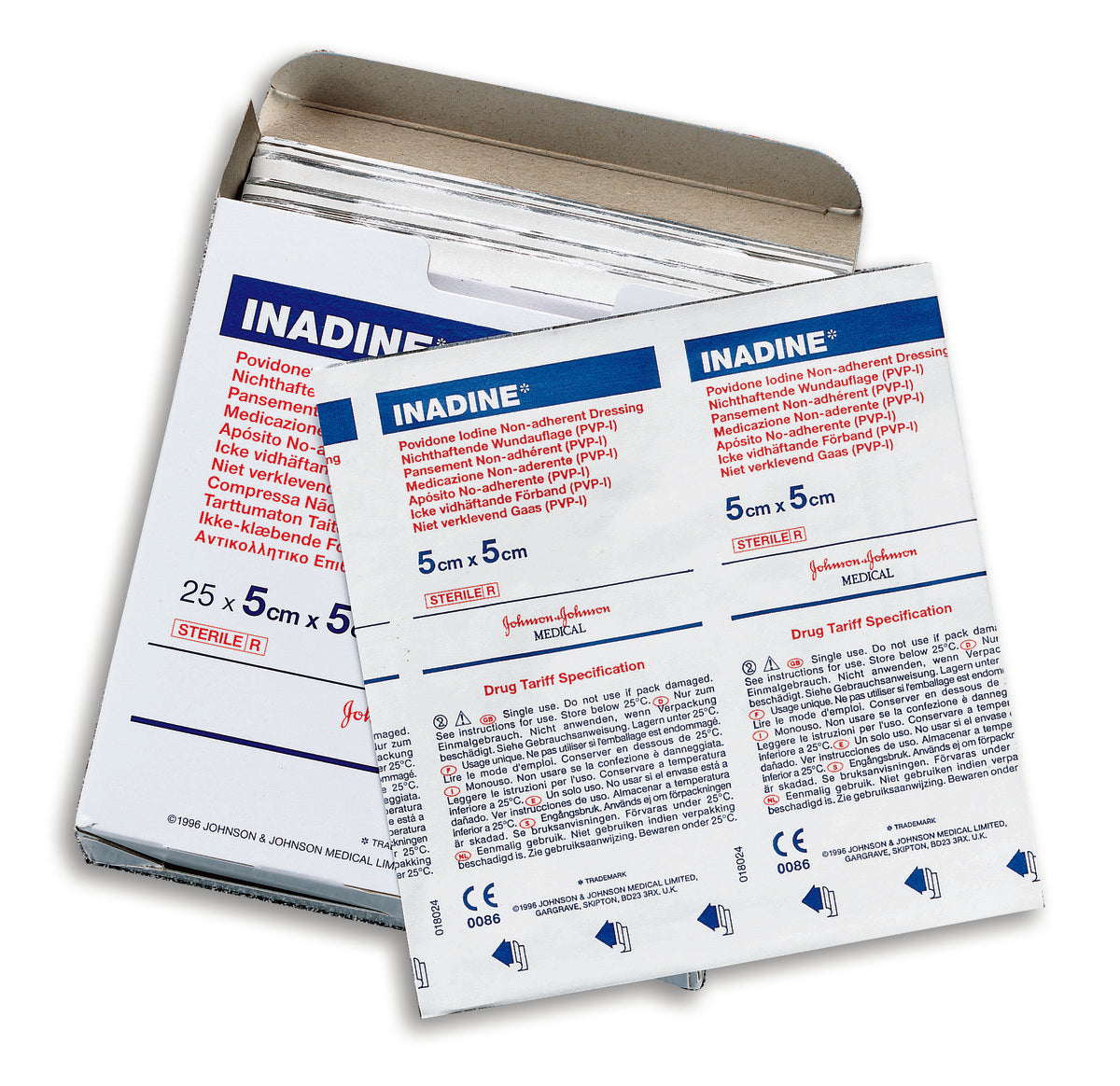 Inadine 5cm x 5cm x25