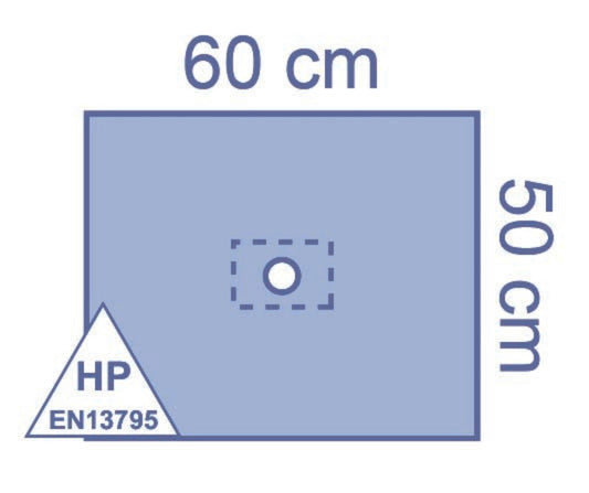 Fenestrated Drapes 500mm X 600mm x80