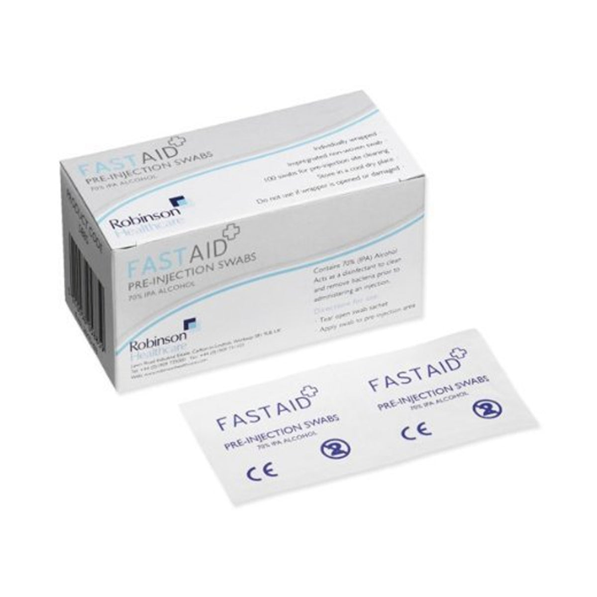 Robinson Fast Aid Pre-Injection Swabs Individually Wrapped x100