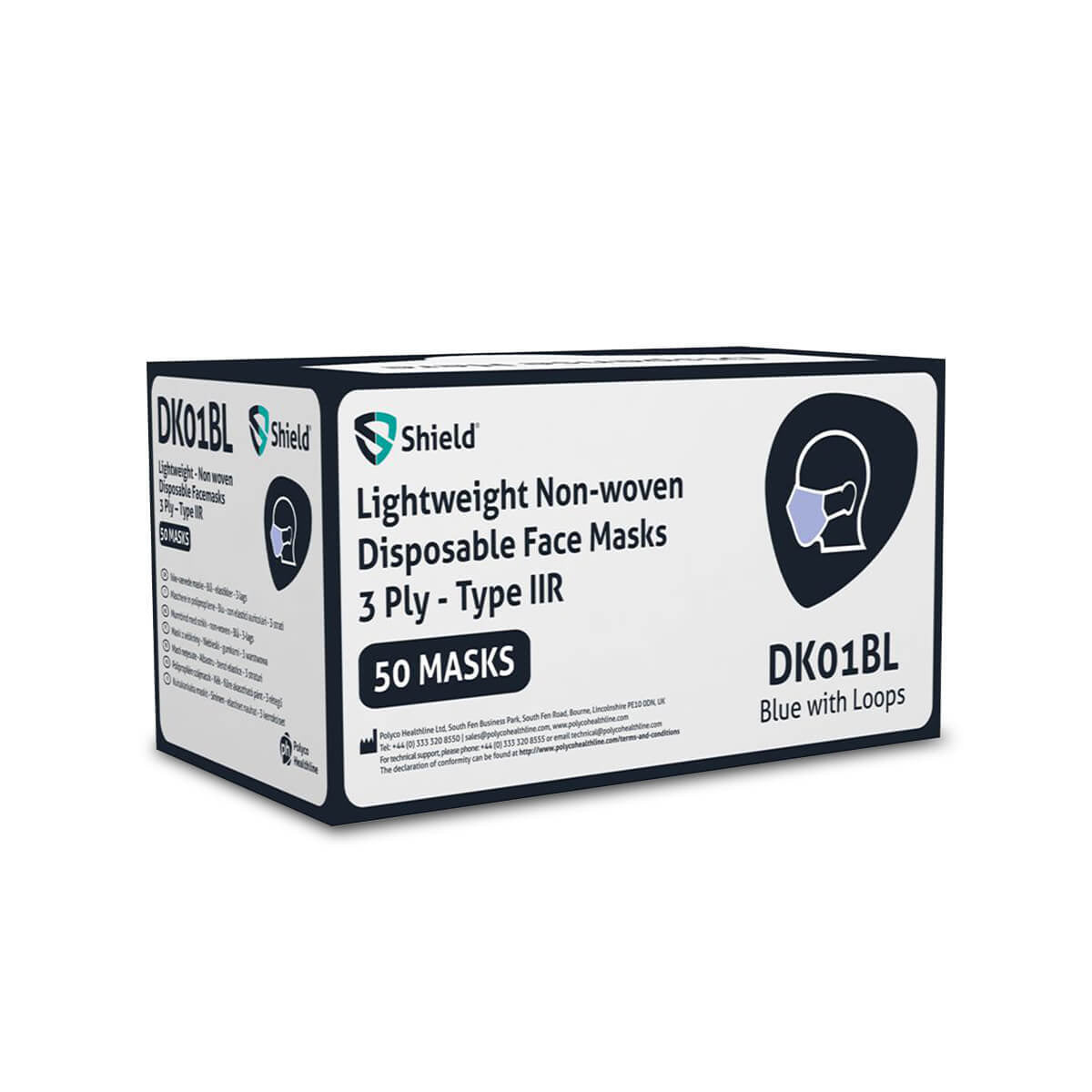 3ply Type IIR Ear Loop Disposable Face mask x 50