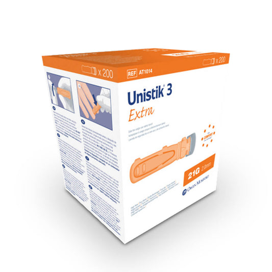 Unistik 3 Extra Safety Blood Lancets x200